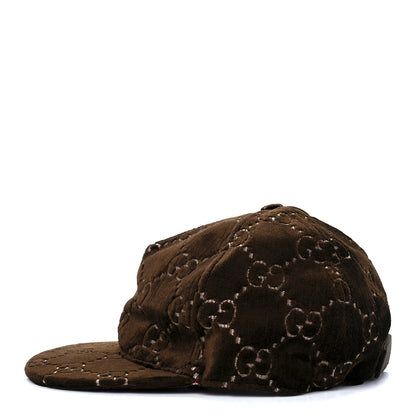 Gucci Velvet GG Monogram Baseball Hat L Brown 3 of 8