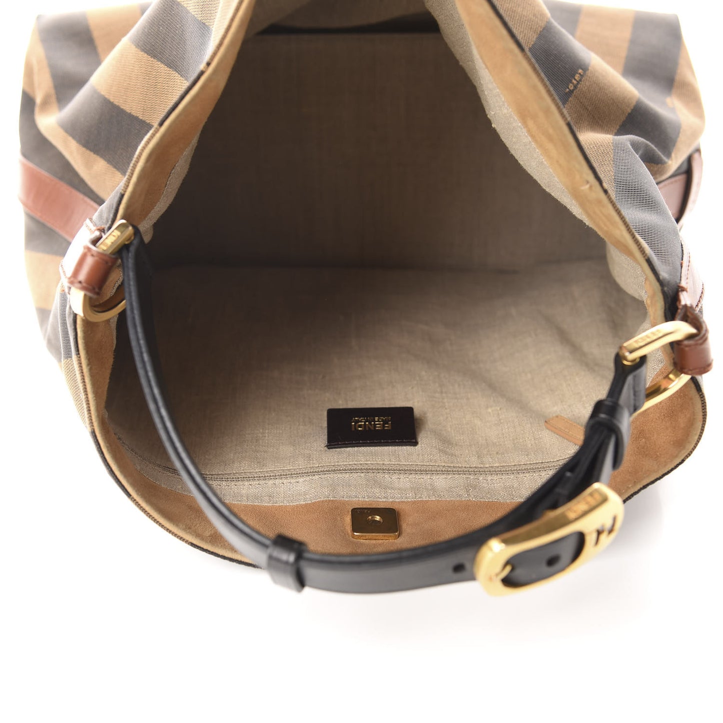 Pequin Cuoio Vegetale Large Hobo Tobacco Black Cuoio