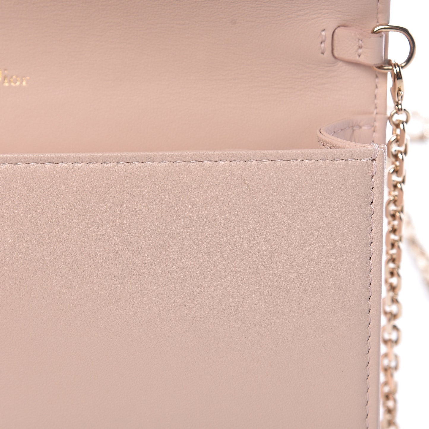Lambskin Cannage Lady Dior Convertible Clutch Pink