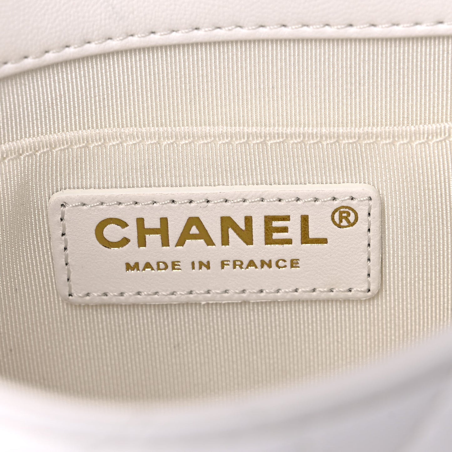 Lambskin Quilted Small My Precious Flap White