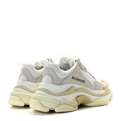 Balenciaga Fabric Mesh Womens Triple S Sneakers 38 White 4 of 9