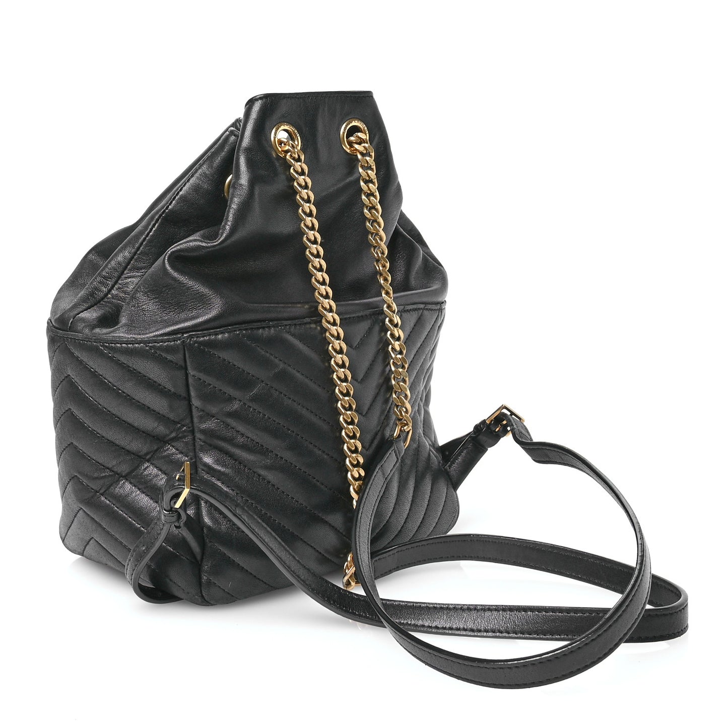 Lambskin Matelasse Monogram Joe Backpack Black