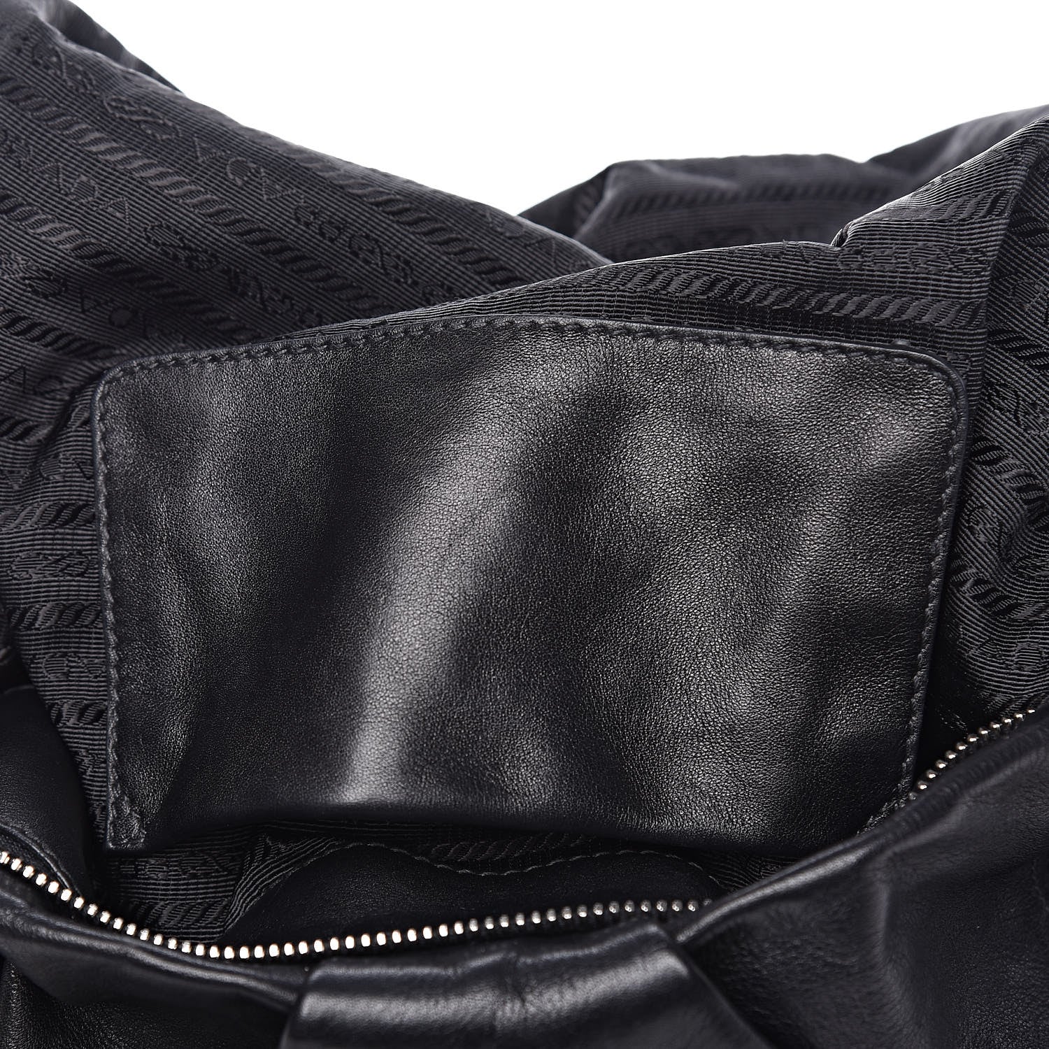Prada Soft Calf Hobo Black 8 of 14