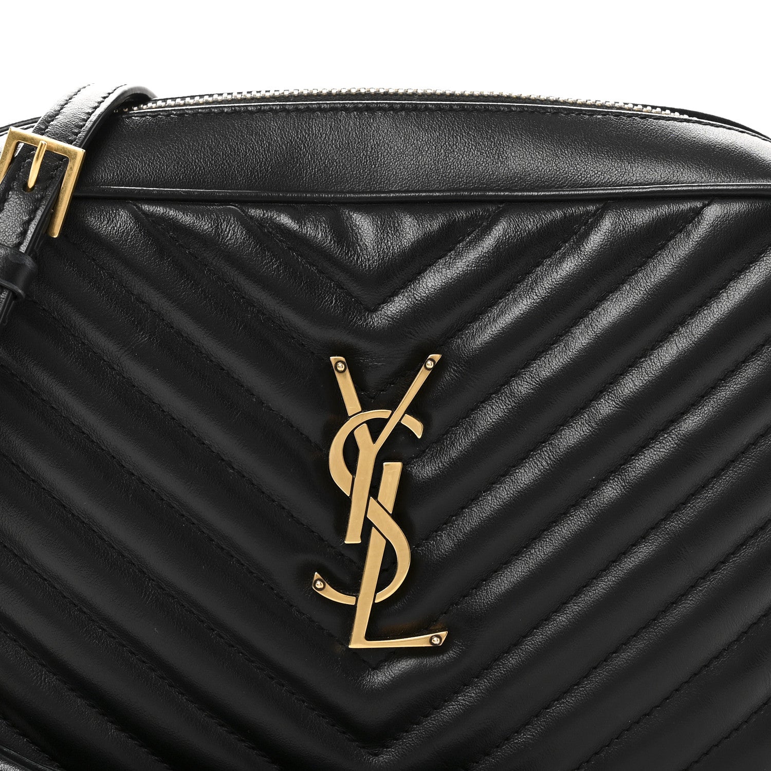 Saint Laurent Calfskin Matelasse Monogram Lou Camera Bag Black 8 of 10