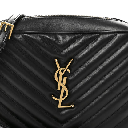 Saint Laurent Calfskin Matelasse Monogram Lou Camera Bag Black 8 of 10