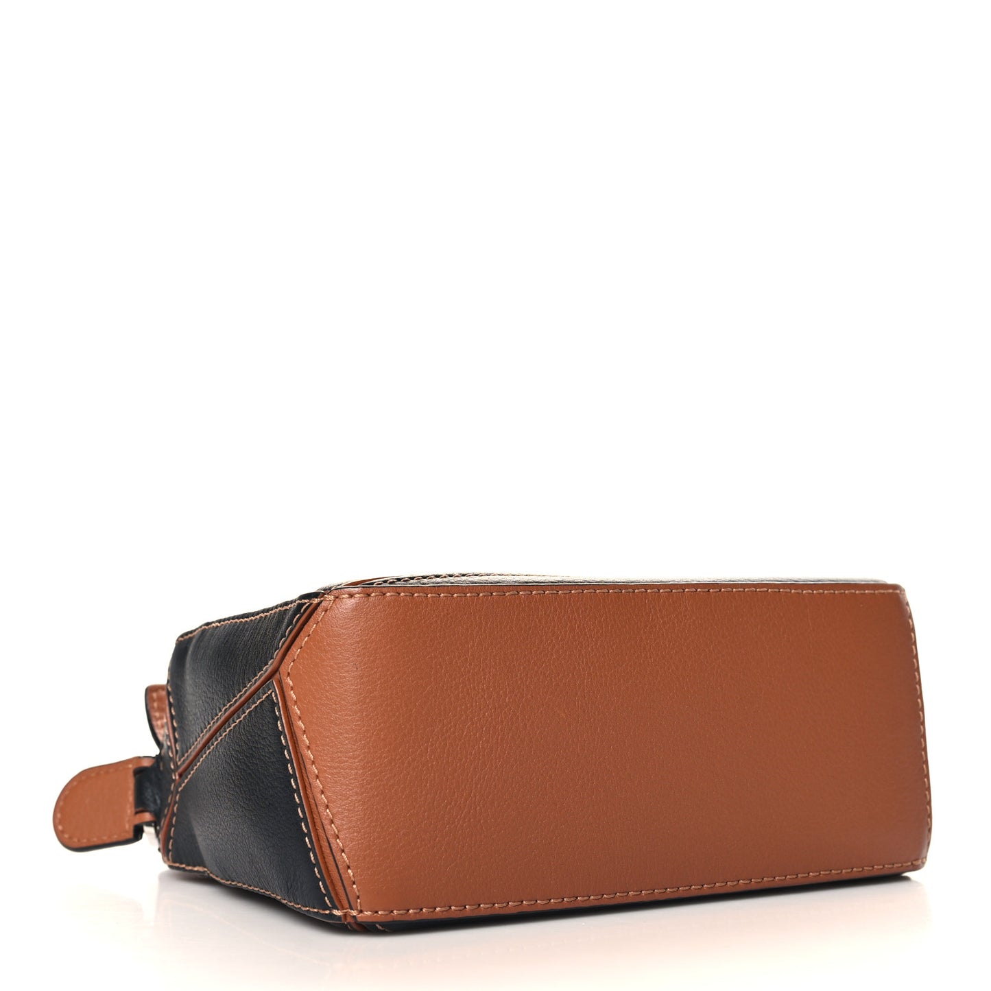 Calfskin Mini Puzzle Bag Tan Black