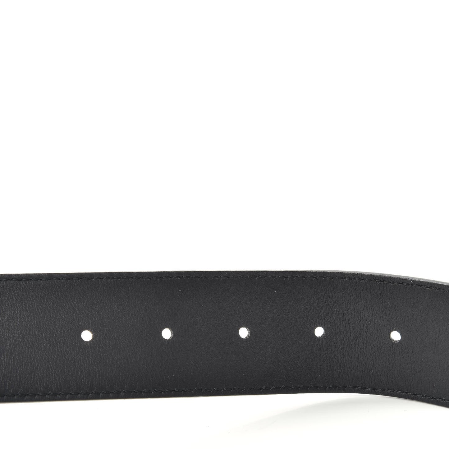 Textured Dollar Calfskin Nickel Double G 40mm Belt 80 32 Black