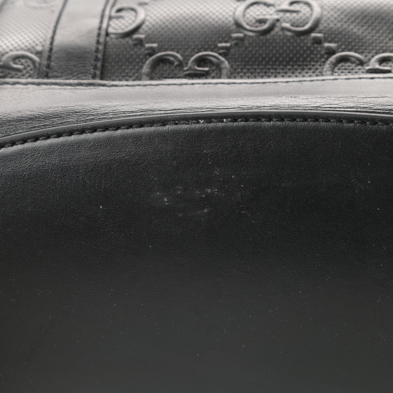 Gucci Calfskin GG Tennis Embossed Double Buckle Backpack Black 11 of 11