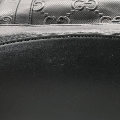 Gucci Calfskin GG Tennis Embossed Double Buckle Backpack Black 11 of 11