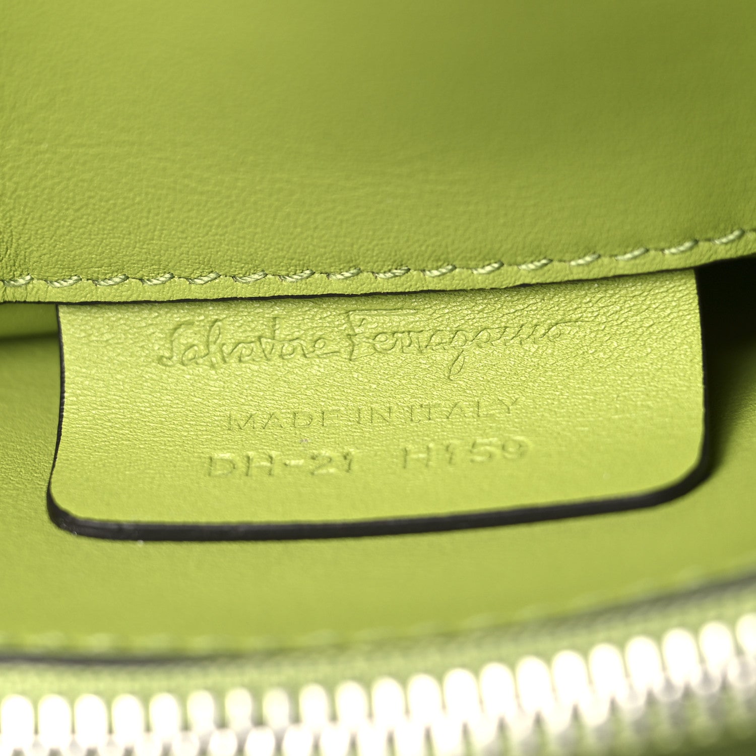 Salvatore Ferragamo Calfskin The Studio Bag Pine Absinthe 7 of 12
