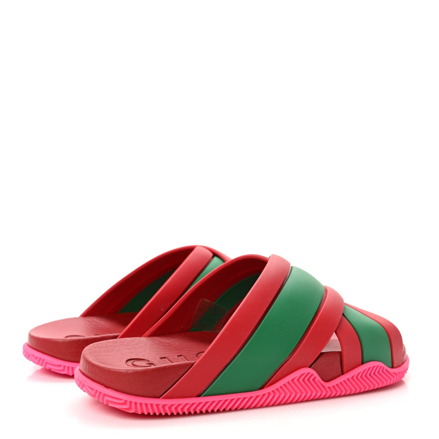 Rubber Web Womens Criss Cross Slide Sandals 35 Coral New Shamarock