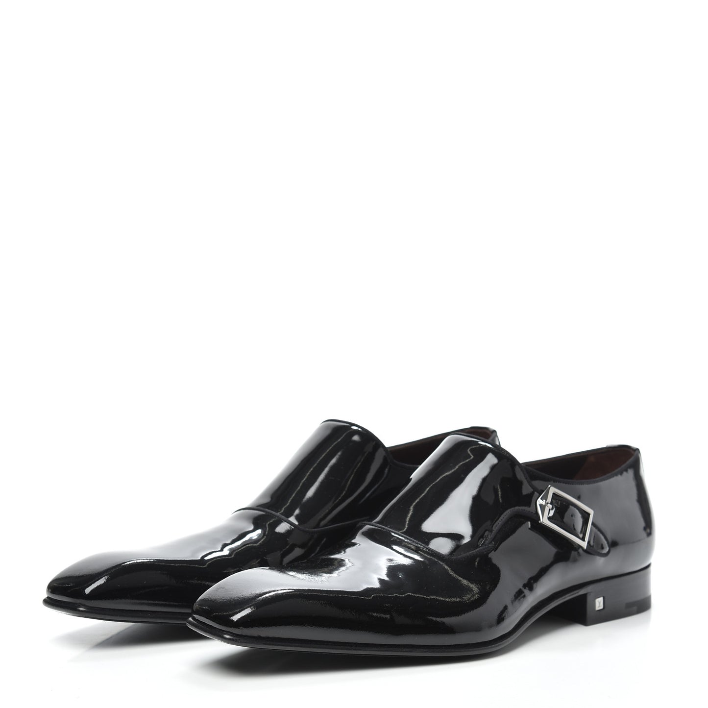 Patent Calfskin James Buckle Shoe 8.5 Black