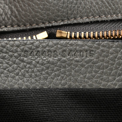 Alexander McQueen Pebbled Calfskin Small Skull Padlock Zip Around Tote Grey 7 of 14