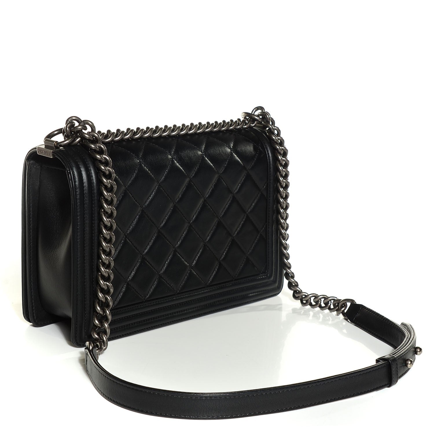 Chanel Lambskin Quilted New Medium Boy Flap Black 3 of 9