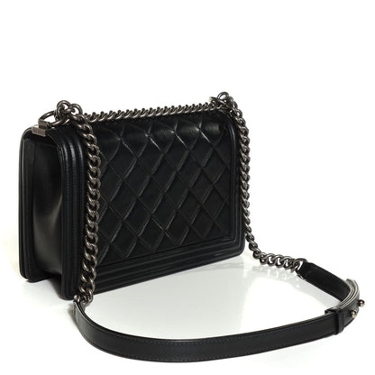 Chanel Lambskin Quilted New Medium Boy Flap Black 3 of 9