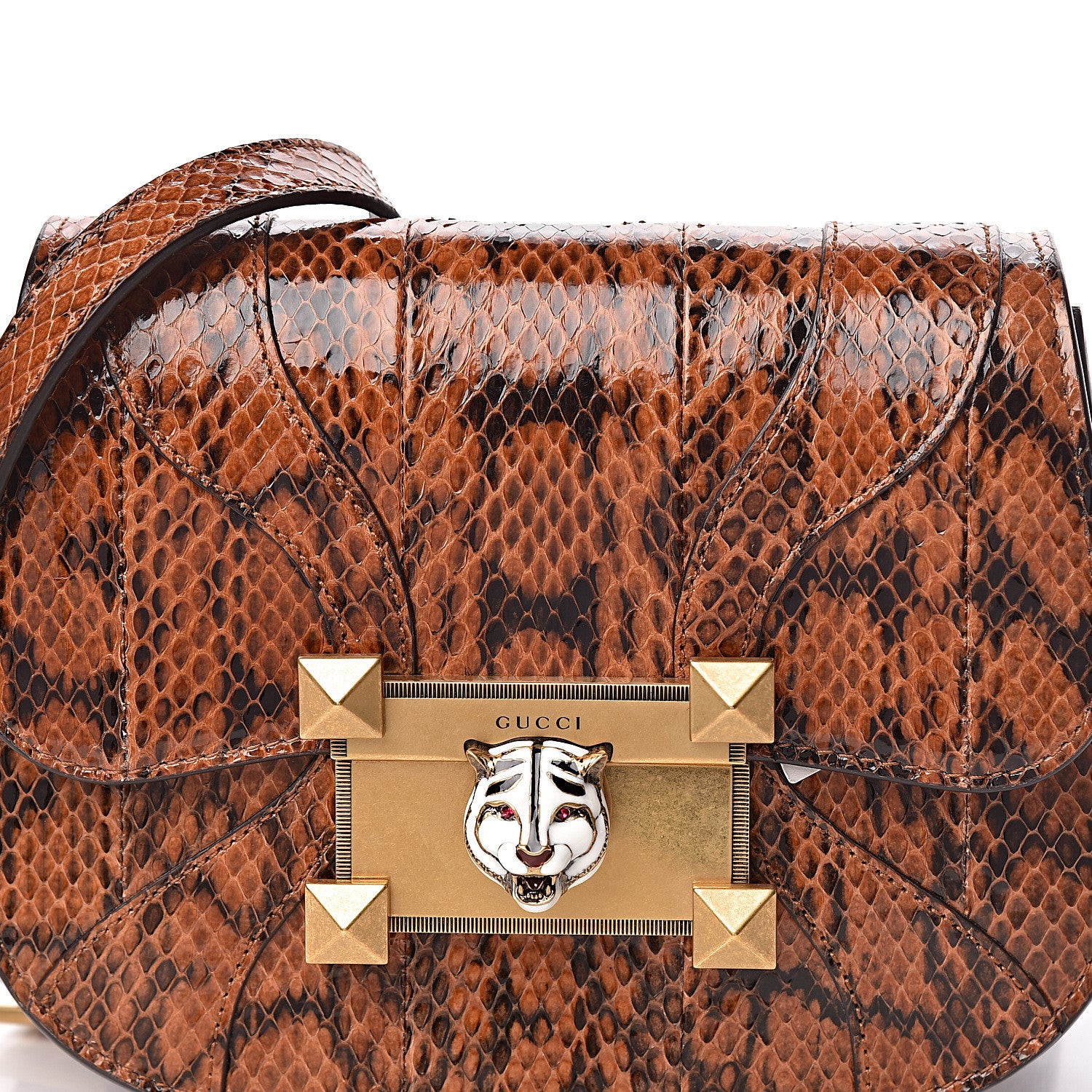 Gucci Elaphe Radiata Crystal Small Osiride Shoulder Bag Bright Cuir Ruby 10 of 10