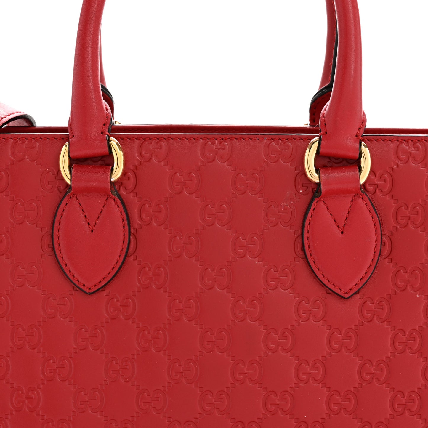 Soft Guccissima Signature Top Handle Tote Bag Red
