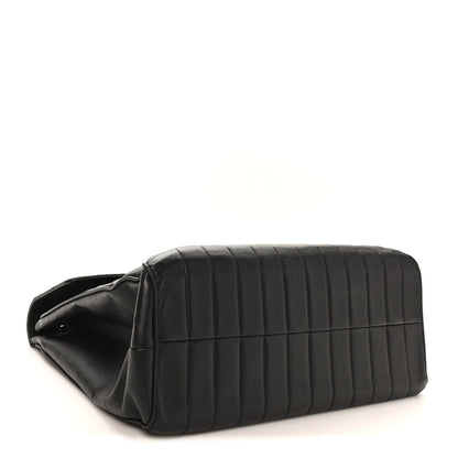 Chanel Lambskin Vertical Quilted XL Jumbo Single Flap Black 4 of 10