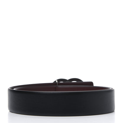 Chanel Calfskin CC Reversible Belt 80 32 Black Burgundy 2 of 3
