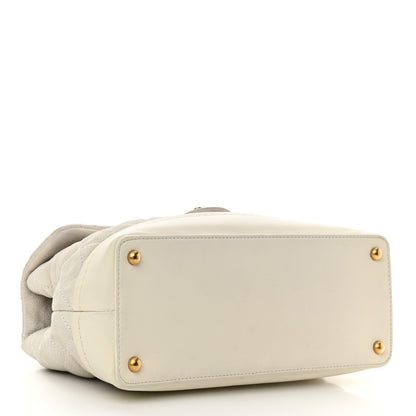 Chanel Iridescent Caviar Quilted Medium Globe Trotter Flap White 3 of 12