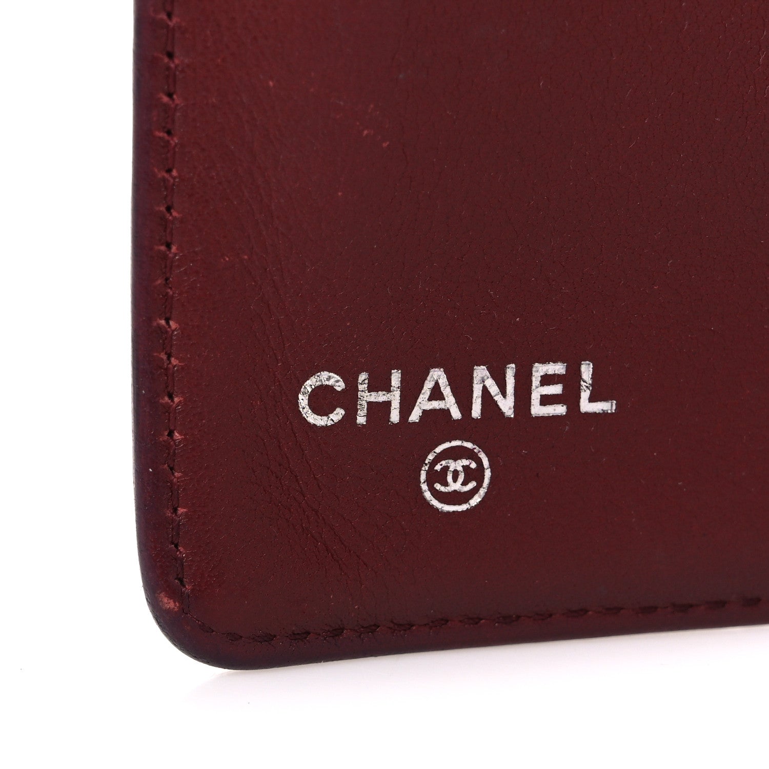 Chanel Caviar Timeless CC Yen Wallet Burgundy 6 of 8