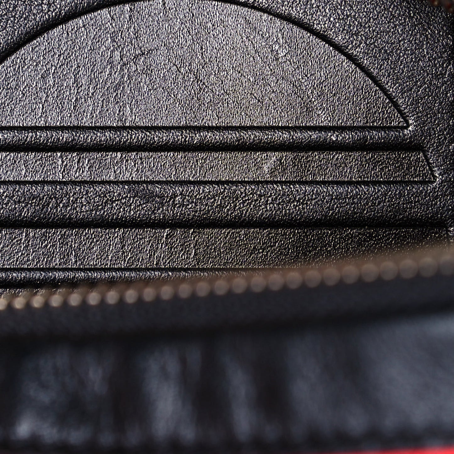 Nylon Sport Belt Bag Black White Red