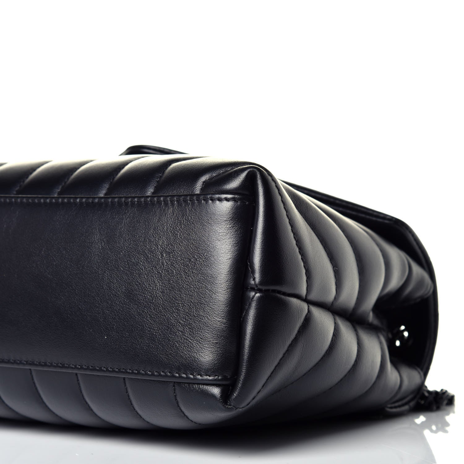 Saint Laurent Calfskin Y Quilted Monogram Small Loulou Chain Satchel Black 8 of 8