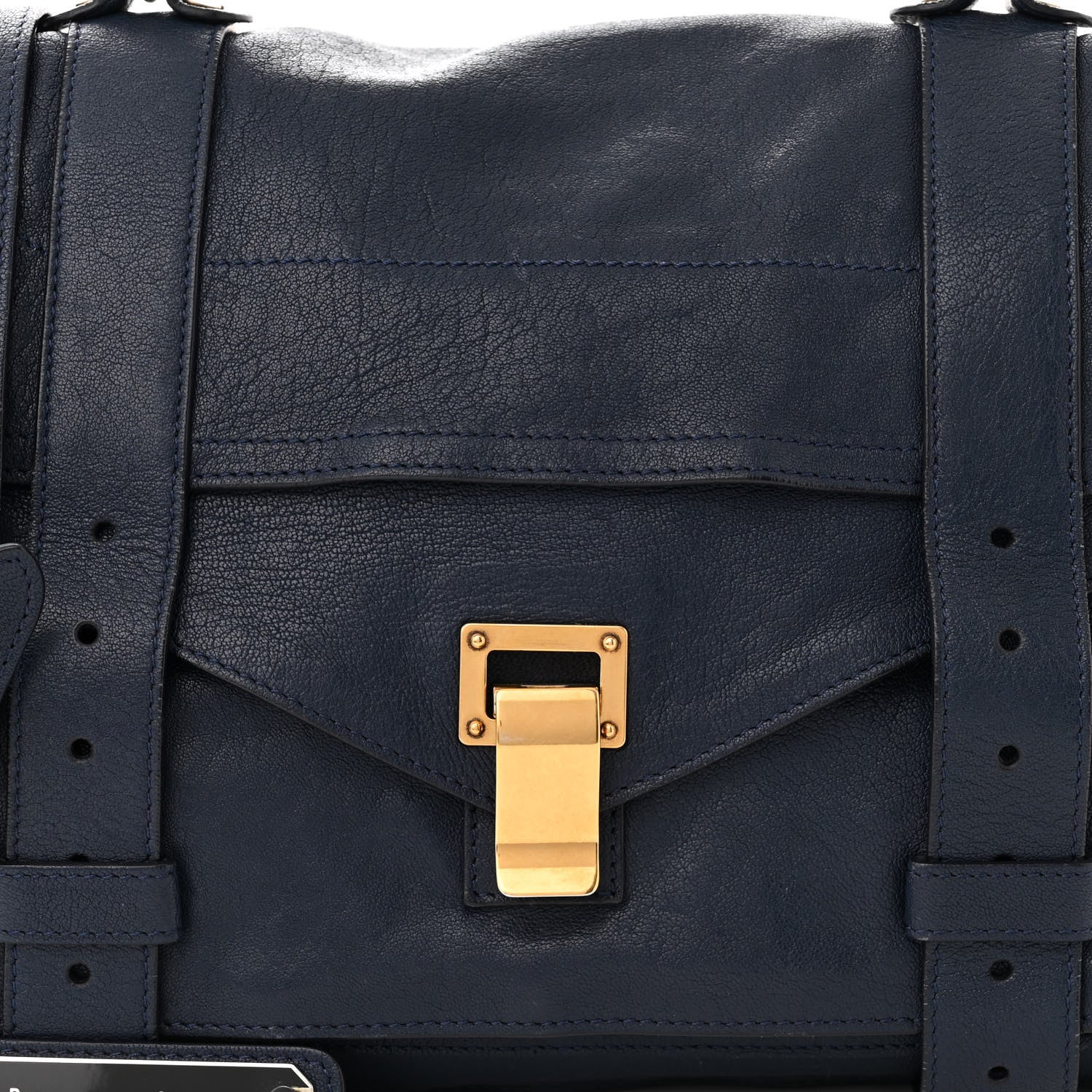 Proenza Schouler Lambskin Medium PS1 Satchel Navy 8 of 13