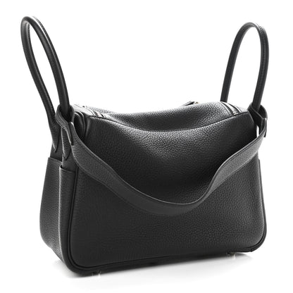 Hermes Taurillon Clemence Lindy 26 Black 3 of 10
