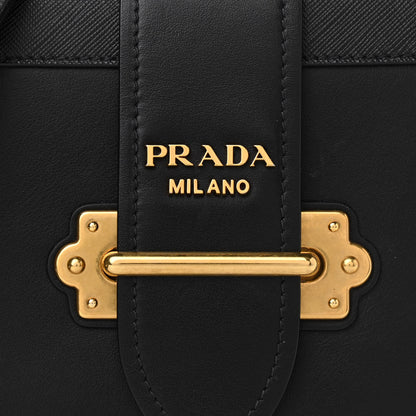 Prada City Calf Saffiano Cahier Bag Black 6 of 10