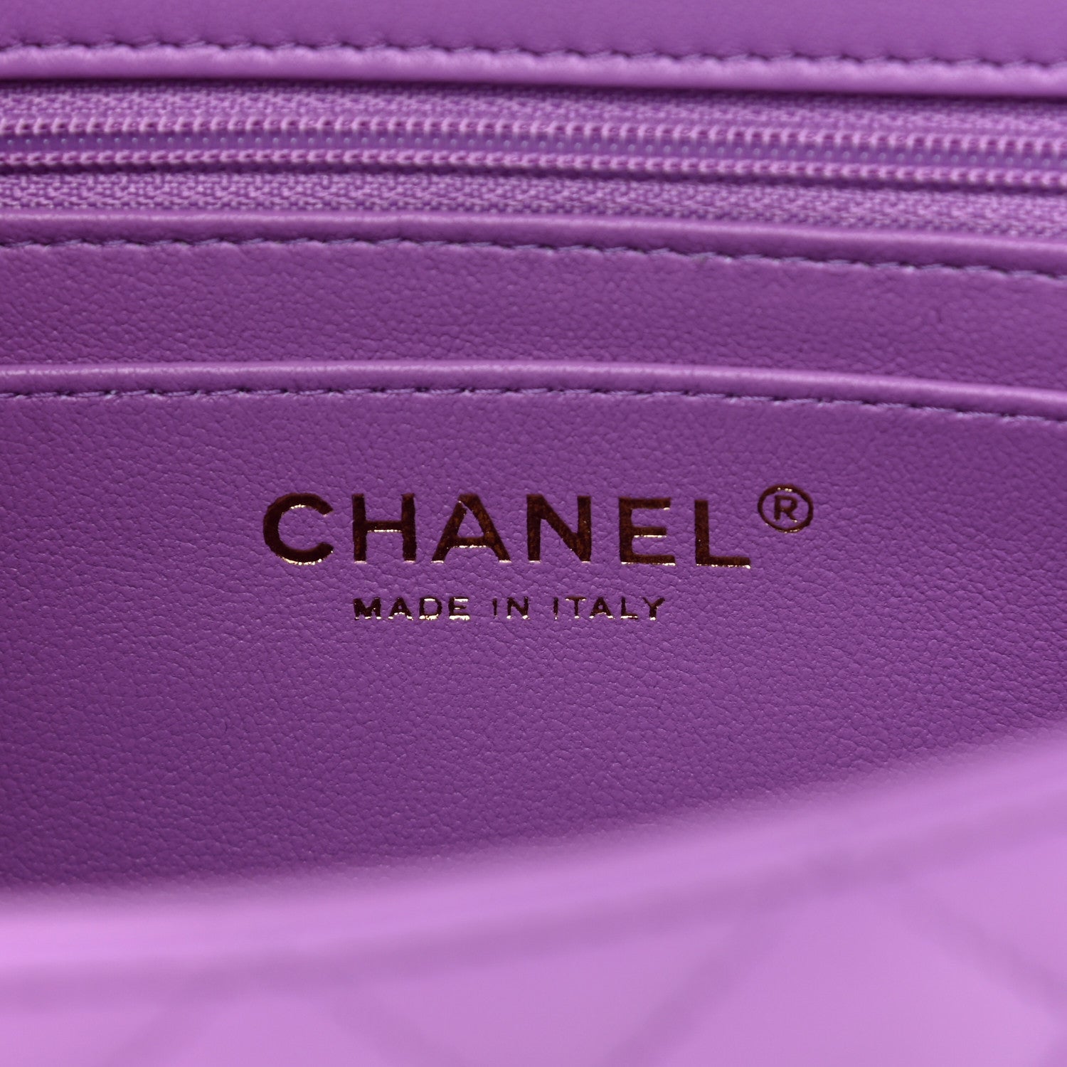 Chanel Lambskin Quilted Mini Rectangular Flap Purple 6 of 11