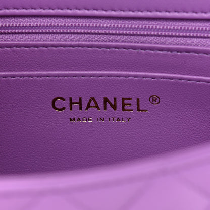 Chanel Lambskin Quilted Mini Rectangular Flap Purple 6 of 11