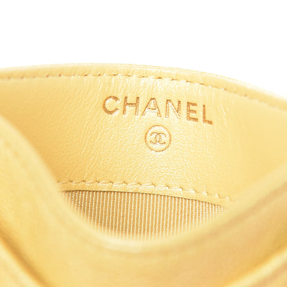 Chanel Iridescent Caviar Quilted Card Holder Yellow 6 of 8