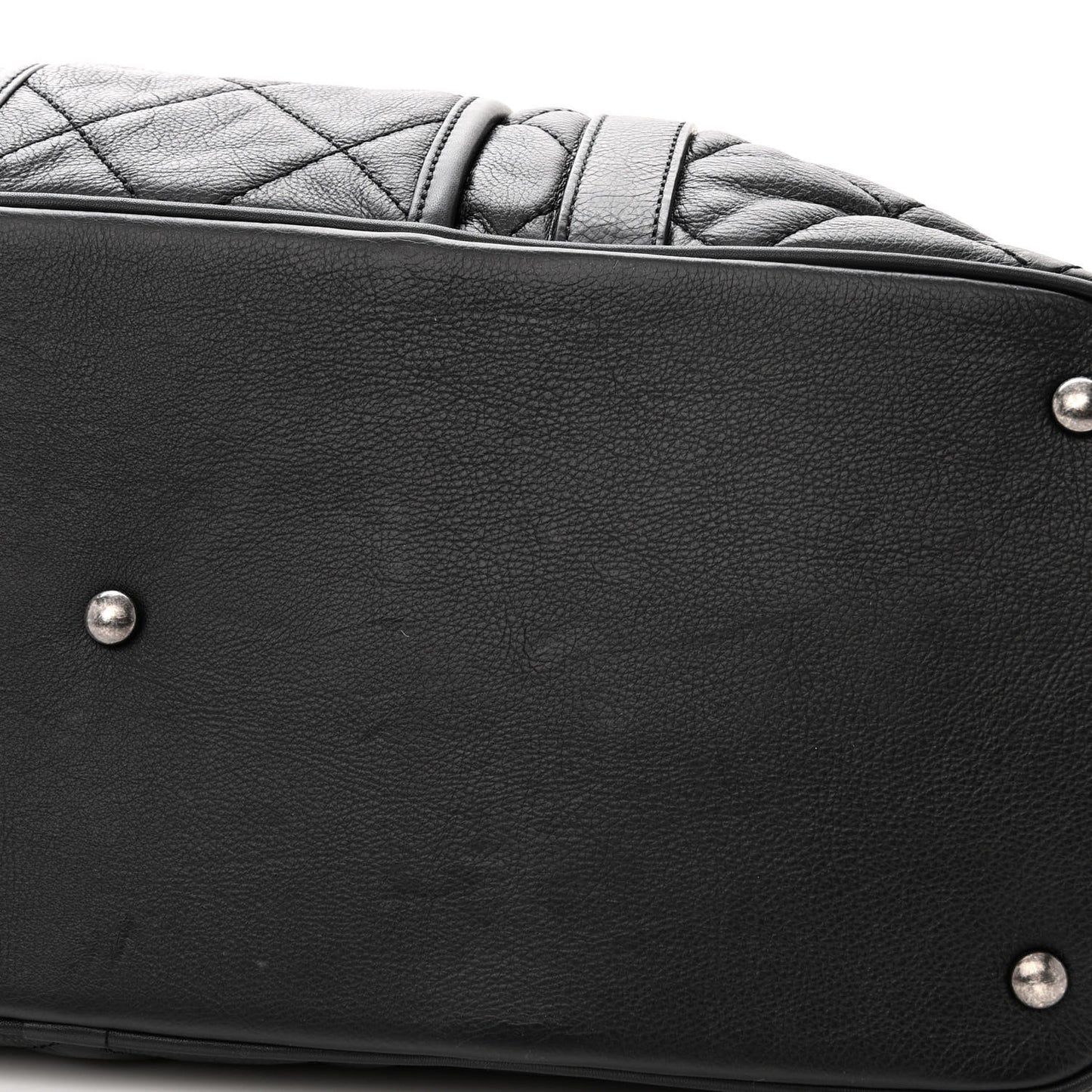 Calfskin Quilted Casual Riviera Tote Black
