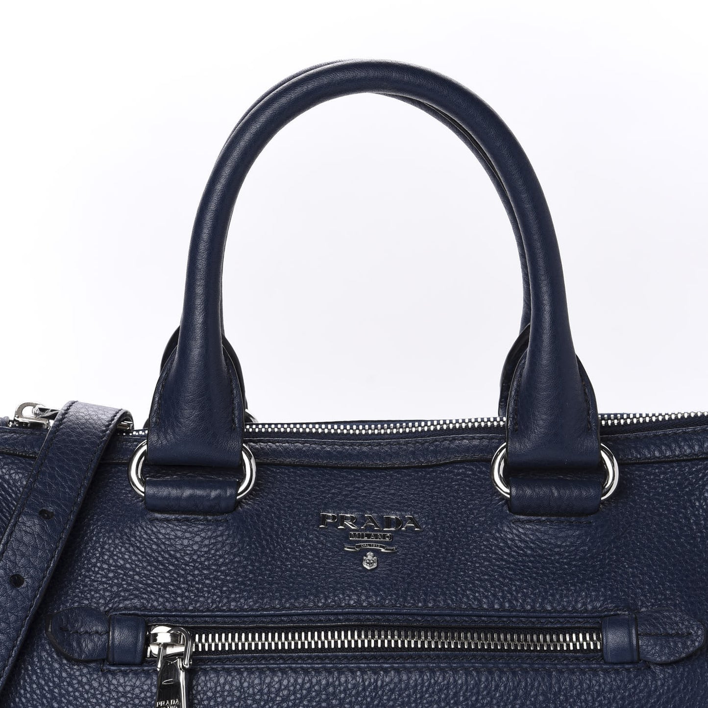 Vitello Daino Shopping Satchel Baltico
