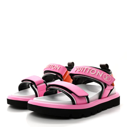 Louis Vuitton Calfskin Monogram Pool Pillow Flat Comfort Sandals 36 Pink 3 of 8
