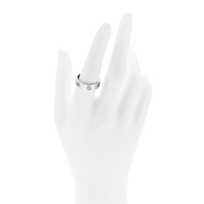 Cartier 18K White Gold 5.5mm LOVE Ring 56 7.75 3 of 5