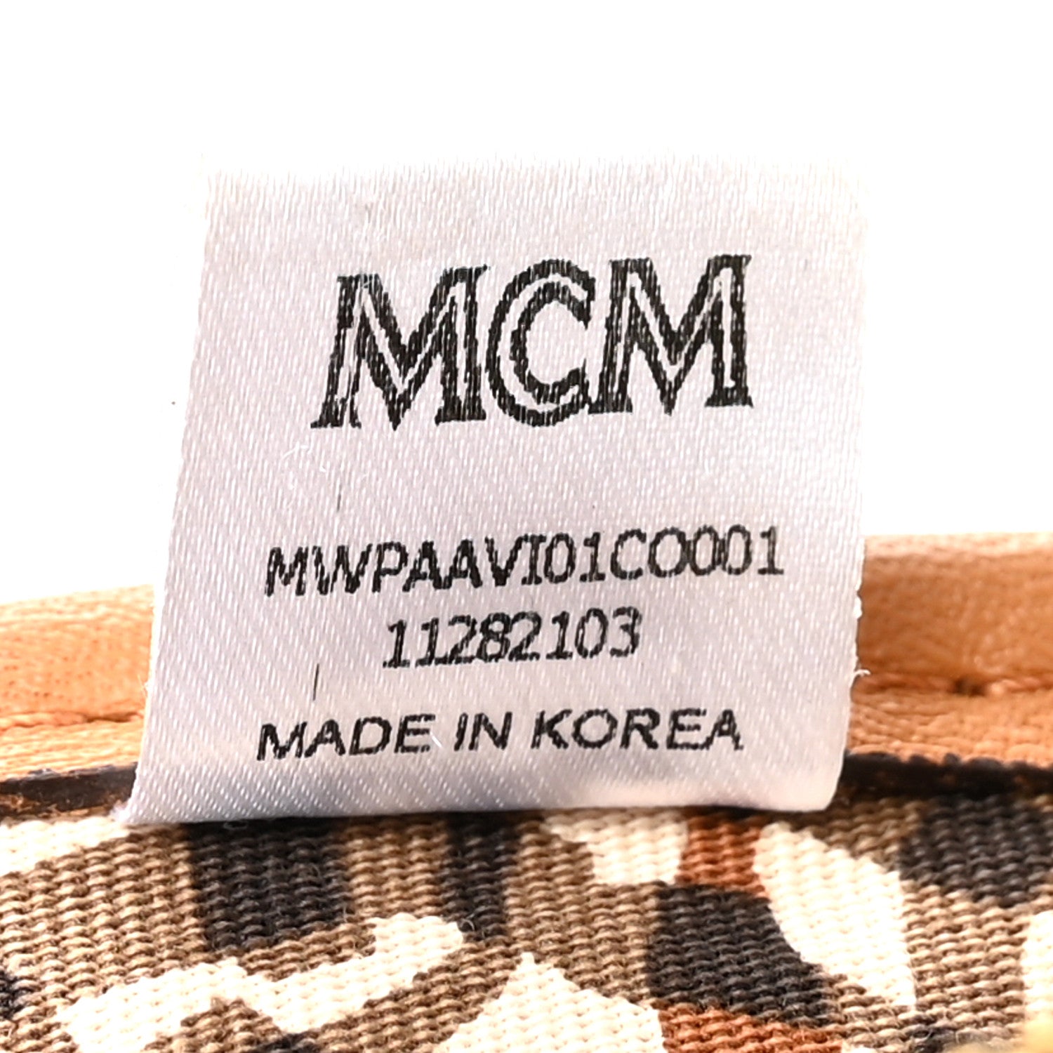 MCM Visetos Liz Shopper Tote Pouch Cognac 6 of 9