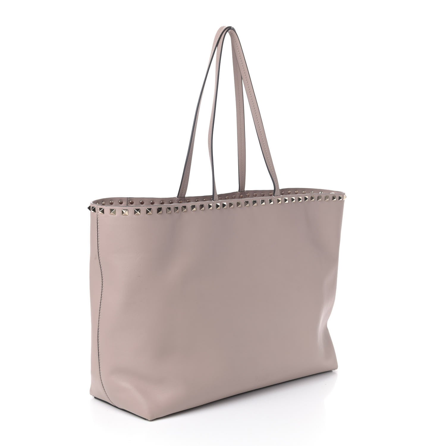 Valentino Garavani X UNDERCOVER Calfskin Print Rockstud Shoulder Tote Poudre 2 of 4