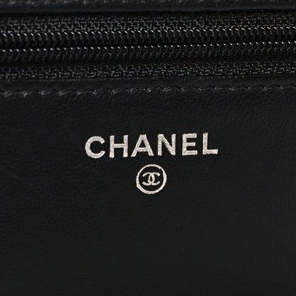Chanel Lambskin Quilted Wallet On Chain WOC Black 6 of 13