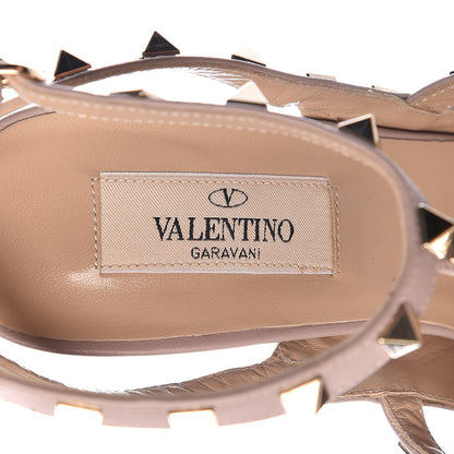 Valentino Garavani Patent Rockstud Ankle Strap Pumps 37.5 Ivory Poudre 8 of 11