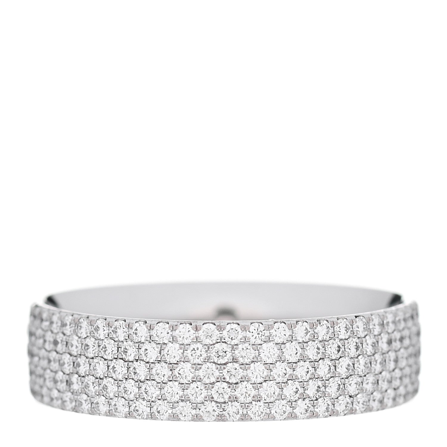 Tiffany 18K White Gold Diamond Metro Five-Row Ring 56 7.5 1 of 4