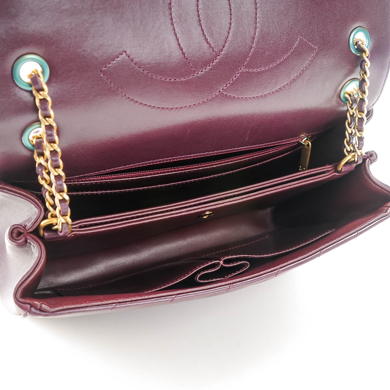 Chanel Lambskin Quilted Coco Vintage Jumbo Flap Purple 6 of 12