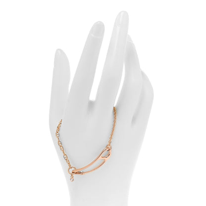 Hermes 18K Rose Gold Diamond MM Chaine d'Ancre Punk Bracelet SH 2 of 5
