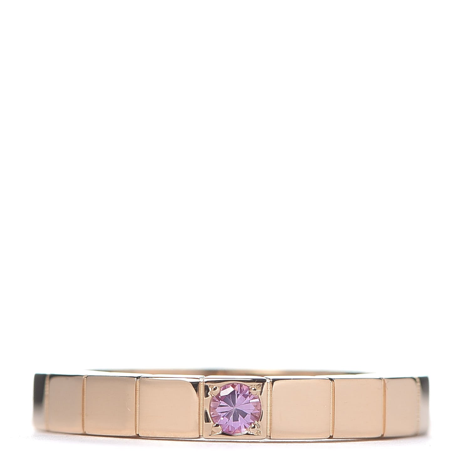 Cartier 18K Pink Gold Pink Sapphire Lanieres Ring 48 4.5 1 of 4