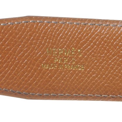 Hermes Box Courchevel Reversible Constance 32mm H Belt Noir Gold 70 5 of 6