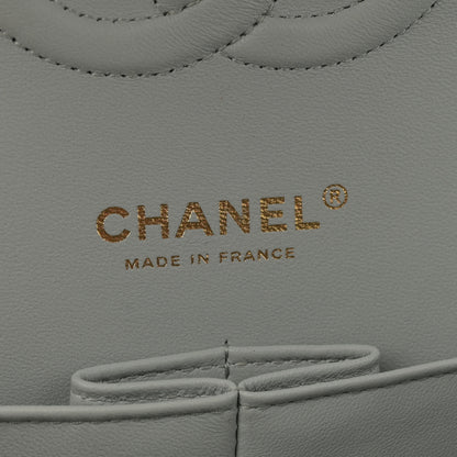 Chanel Lambskin Quilted Medium Double Flap Light Blue 6 of 14