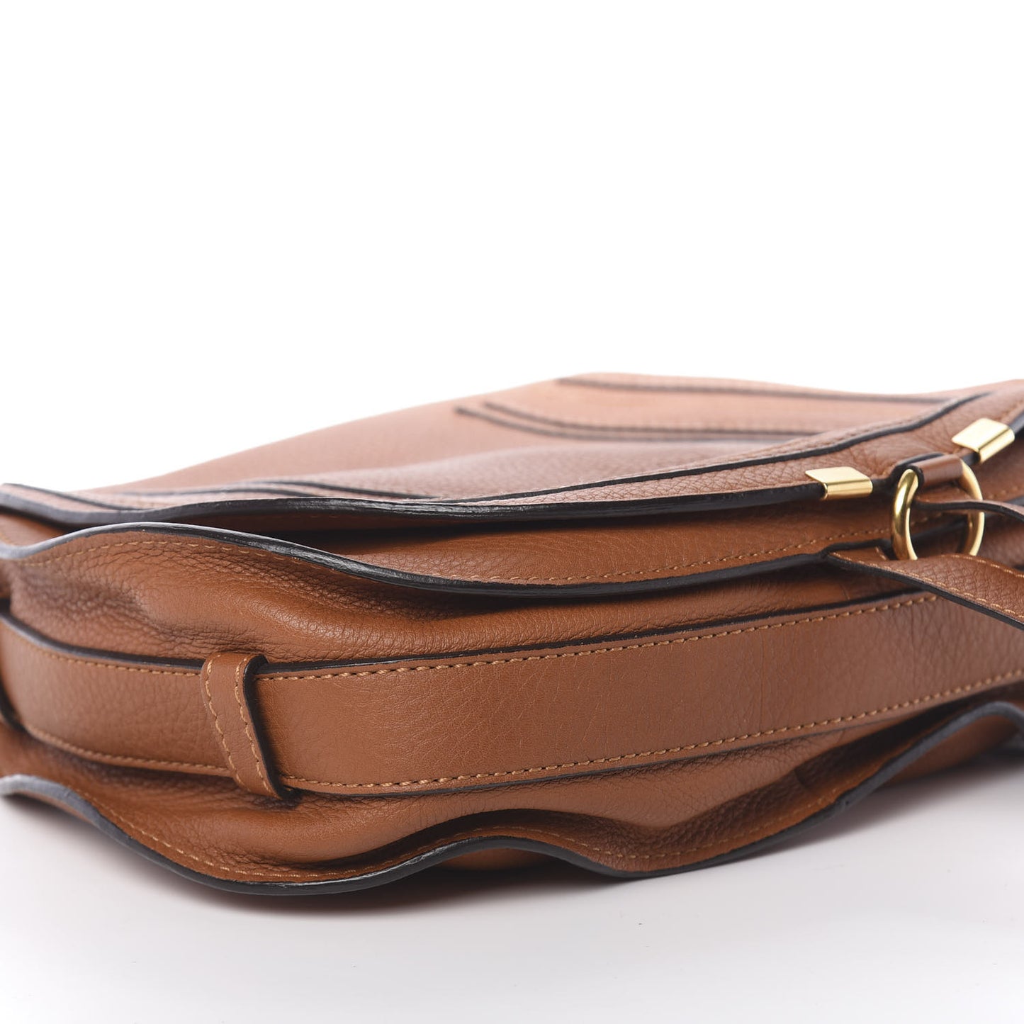 Calfskin Medium Marcie Round Crossbody Bag Tan