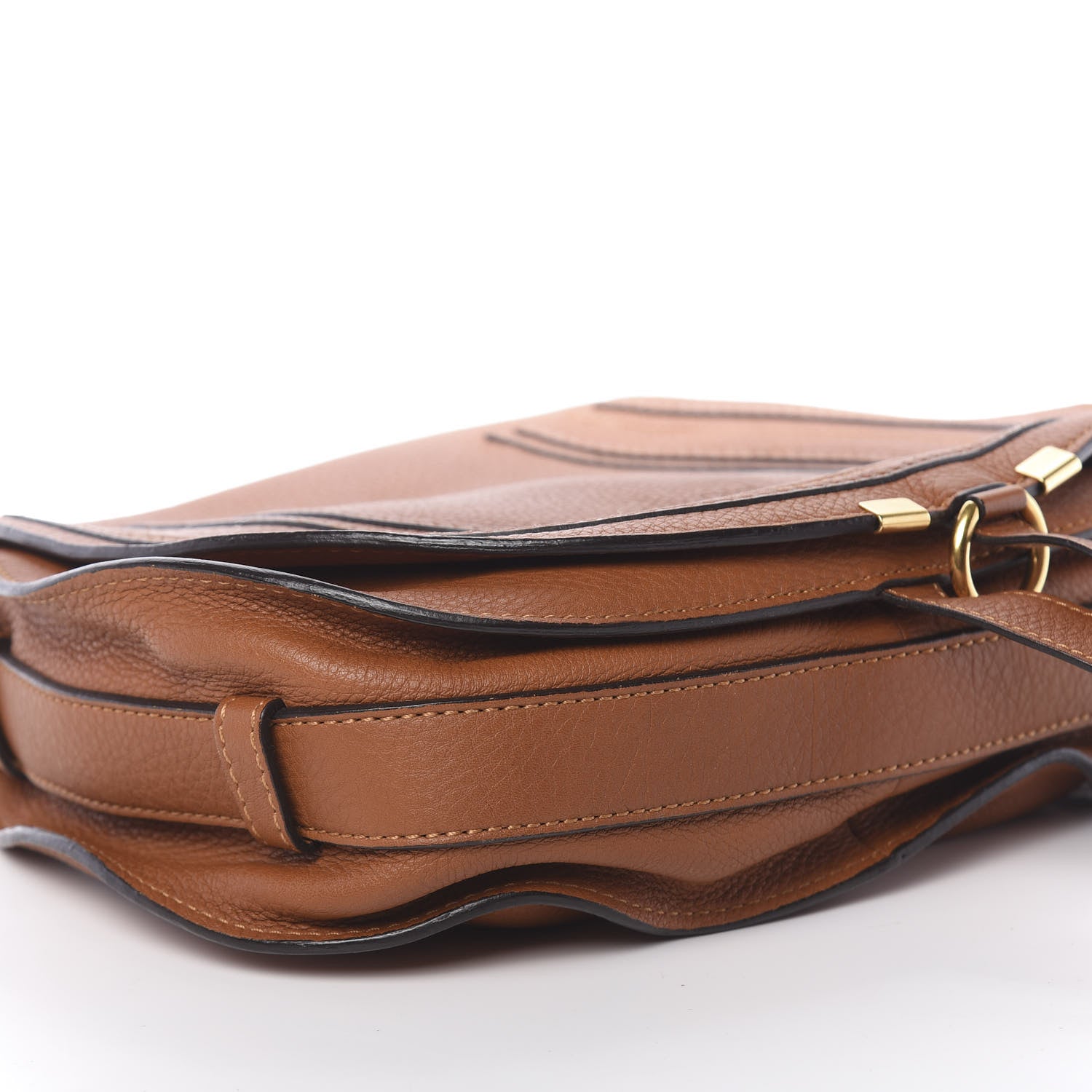Chloe Calfskin Medium Marcie Round Crossbody Bag Tan 7 of 13