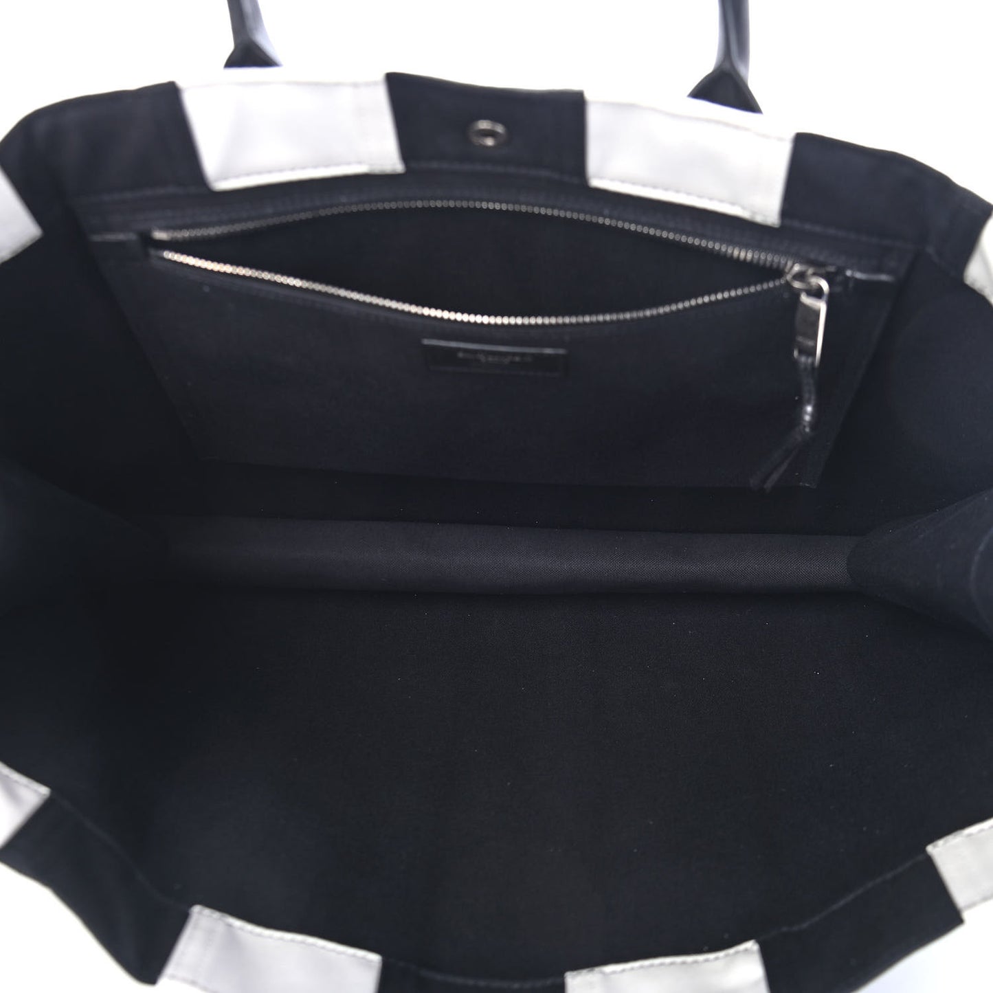 Canvas Noe Striped Tote Black White